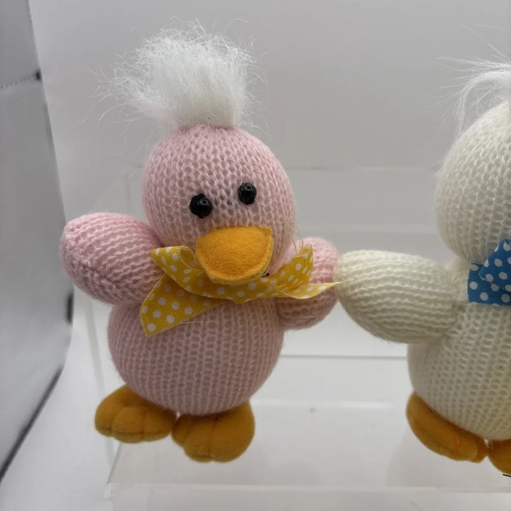 Lot of 4~Stuffed Knitted Ducks~5